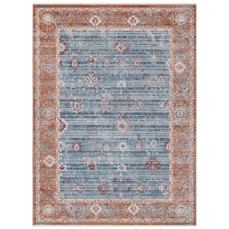 Safavieh 8 x 10 ft. Kenitra 600 Power Loomed Rectangle Area Rug Blue & Red KRA696N-8
